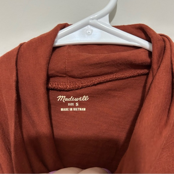 Madewell Burnt Orange Long Sleeve Turtleneck Top Size Small - Picture 4 of 8
